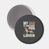 Aimant Papa amateur de chien est formidable (Recto/Verso)