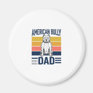 Aimant Papa American Bully Vintage Conception de T-shirt