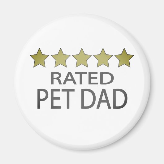 Aimant Papa animal cinq étoiles (Devant)