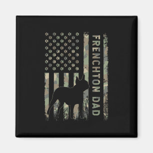 Aimant Papa Bouledogue Français Boston Terrier Camo Drape