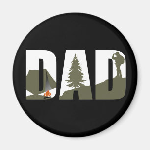 Aimant Papa campeur de camping et randonneur