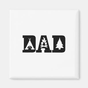 Aimant Papa camping fête des pères extérieur bushcraft ca