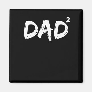 Aimant Papa Chemise carrée Funny Père de deux enfants Pap