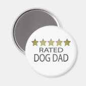 Aimant Papa chien cinq étoiles (Recto/Verso)