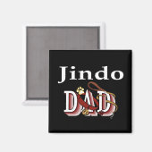 Aimant Papa Chien Jindo (Recto/Verso)