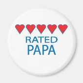 Aimant Papa Cinq Coeurs (Devant)