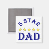 Aimant Papa cinq étoiles (Recto/Verso)