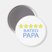 Aimant Papa cinq étoiles (Recto/Verso)