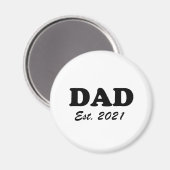 Aimant Papa date établie personnalisée moderne personnali (Recto/Verso)