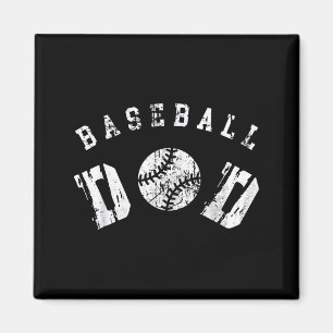 Aimant Papa de baseball rétro Joyeuse fête des pères pour