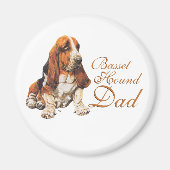 Aimant Papa de Basset Hound (Devant)