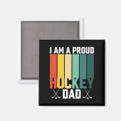 Aimant Papa de hockey fier (Recto/Verso)