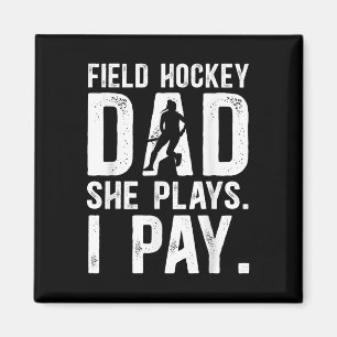 Aimant Papa de hockey sur gazon drôle d'un joueur de hock