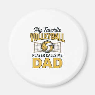 Aimant Papa de volley Mon joueur préféré m'appelle Papa D