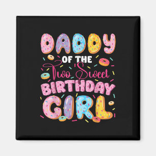 Aimant Papa des deux douce 2e anniversaire fille amoureux
