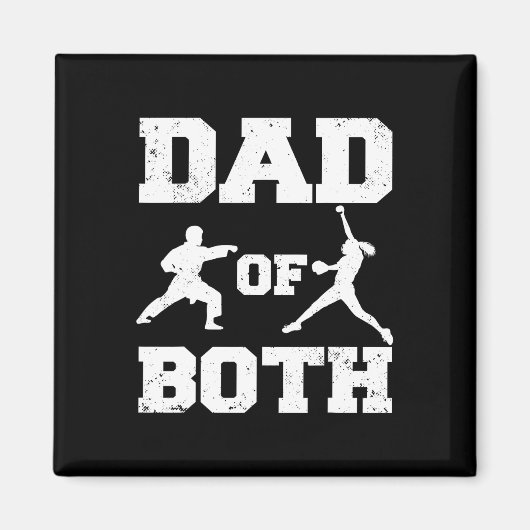 Aimant Papa Des Deux Funny Karate Softll Papa (Devant)