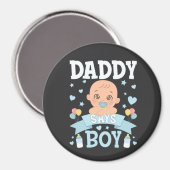 Aimant Papa dit Grossesse Garçon Cercle rose ou bleu (Recto/Verso)