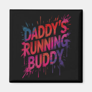 Aimant Papa drôle compagnon de course papa semi-marathon