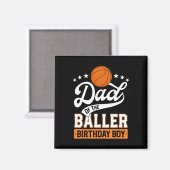 Aimant Papa Du Baller Birthday Boy Basketball À Thème P (Recto/Verso)