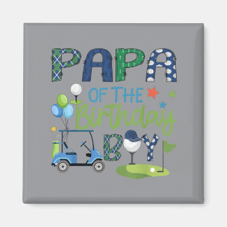 Aimant Papa du garçon d'anniversaire trou en un sport de