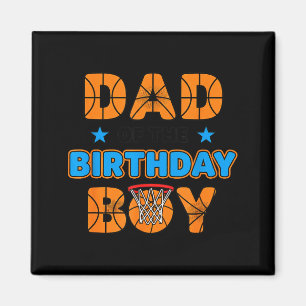Aimant Papa du garçon qui fête son anniversaire de basket