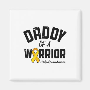 Aimant Papa d'un guerrier Sensibilisation au cancer infan