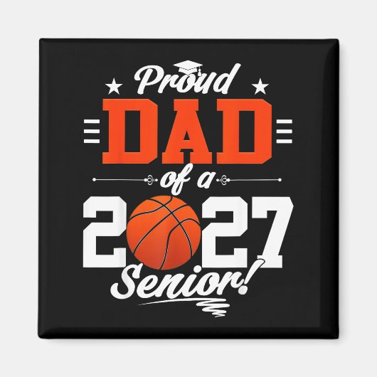 Aimant Papa fier d'un basketteur de terminale promotion 2 (Devant)