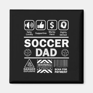 Aimant Papa footballeur Contenu drôle de père de sport