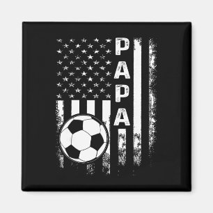 Aimant Papa footballeur Drapeau américain Noël vintage Xm