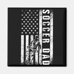 Aimant Papa footballeur Drapeau États-Unis Équipe de foot