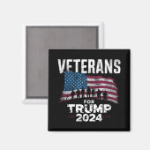 Aimant Papa Grand-Père Anciens Combattants Pour Trump 202 (Recto/Verso)