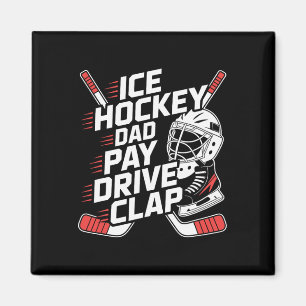 Aimant Papa hockey sur glace paye la conduite applaudit,