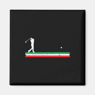 Aimant Papa italien jouant au golf Père Drapeau italien F
