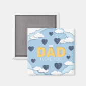 Aimant Papa, je t'aime, fête des pères cadeau (Recto/Verso)