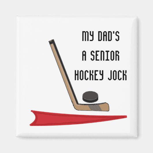 Aimant Papa - Joueur de hockey senior (Devant)