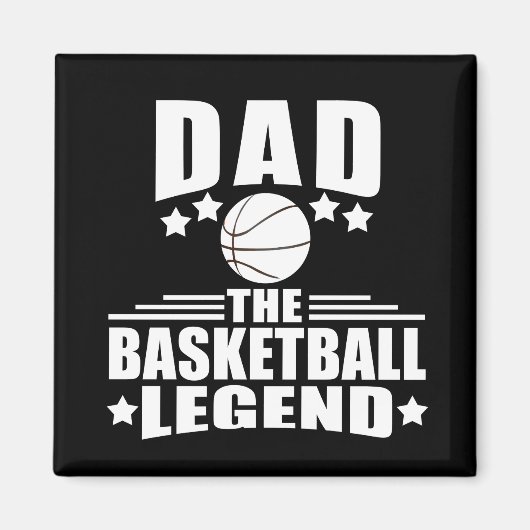 Aimant Papa la légende du basket-ball drôle cadeaux de fê (Devant)