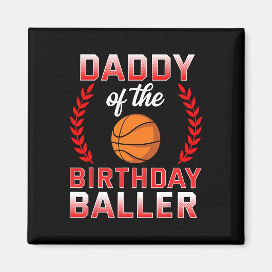 Aimant Papa Of The Birthday Boy Basketball Anniversaire C (Devant)