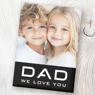 Aimant Papa on t'aime fête des pères photo noir