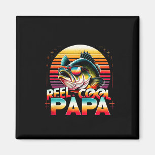 Aimant Papa Pêcheur Super Cool Cadeau Fête des Pères Pêch