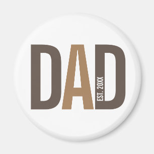 Aimant Papa personnalisé Brown moderne établi