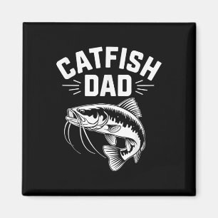 Aimant Papa poisson-chat, Papa pêcheur à la ligne Catfish