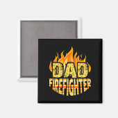 Aimant Papa pompier Cadeau fier pompier Citation (Recto/Verso)