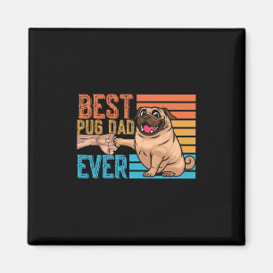 Aimant Papa Pug Papa de la fête des pères Pug