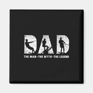 Aimant Papa qui fait du ski nautique L'homme La légende L