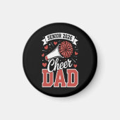 Aimant Papa senior de cheerleader fier 2026 (Devant)