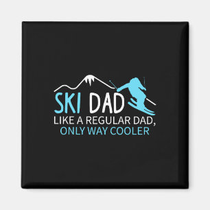 Aimant Papa skieur homme drôle skieur Sports d'hiver Neig