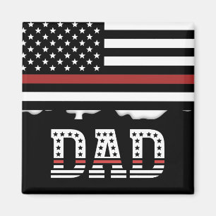 Aimant Papa Thin Red Line Pompier papa Cadeaux