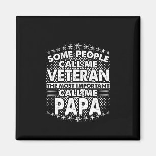 Aimant Papa vétéran Hommage militaire patriotique