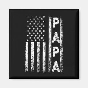 Aimant Papa Vintage American Flag Fête des pères 4 Juil