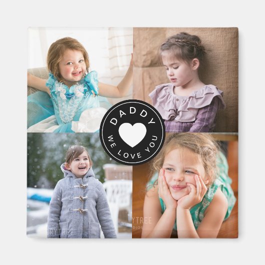 Aimant Papa We Lote Cute Kids Photo Collage (Devant)